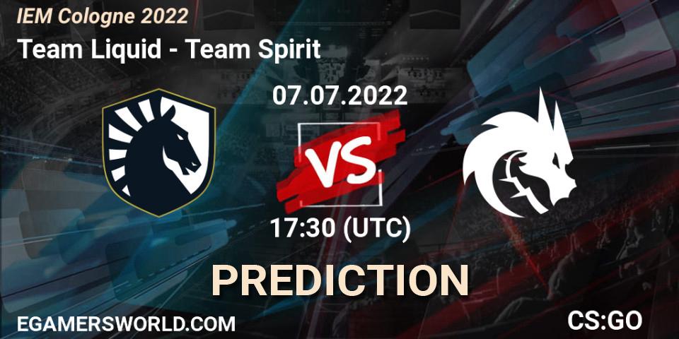 Team Liquid - Team Spirit: Maç tahminleri. 07.07.2022 at 17:55, Counter-Strike (CS2), IEM Cologne 2022