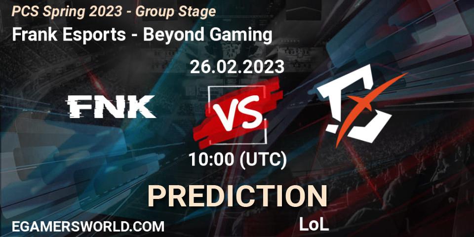Frank Esports - Beyond Gaming: Maç tahminleri. 10.02.23, LoL, PCS Spring 2023 - Group Stage