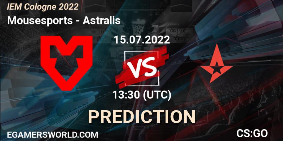 Mousesports - Astralis: Maç tahminleri. 15.07.22, CS2 (CS:GO), IEM Cologne 2022