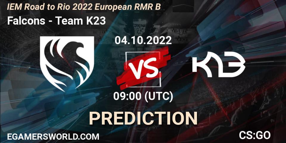 Falcons - Team K23: Maç tahminleri. 04.10.22, CS2 (CS:GO), IEM Road to Rio 2022 European RMR B