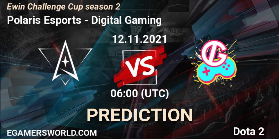Polaris Esports - Digital Gaming: Maç tahminleri. 12.11.2021 at 06:22, Dota 2, Ewin Challenge Cup season 2