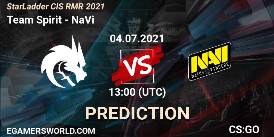 Team Spirit - NaVi: Maç tahminleri. 04.07.21, CS2 (CS:GO), StarLadder CIS RMR 2021