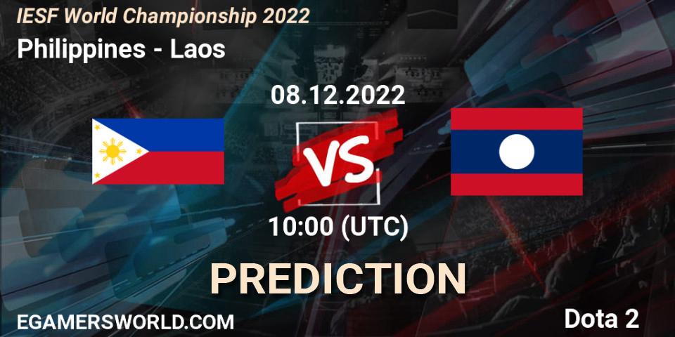 Philippines - Laos: Maç tahminleri. 08.12.22, Dota 2, IESF World Championship 2022 