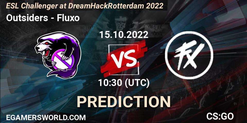 Outsiders - Fluxo: Maç tahminleri. 15.10.22, CS2 (CS:GO), ESL Challenger at DreamHack Rotterdam 2022