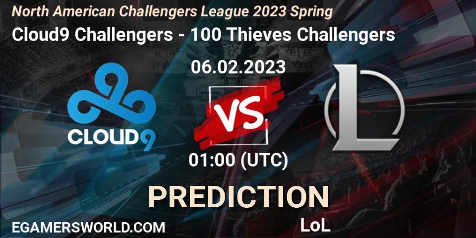 Cloud9 Challengers - 100 Thieves Challengers: Maç tahminleri. 06.02.23, LoL, NACL 2023 Spring - Group Stage