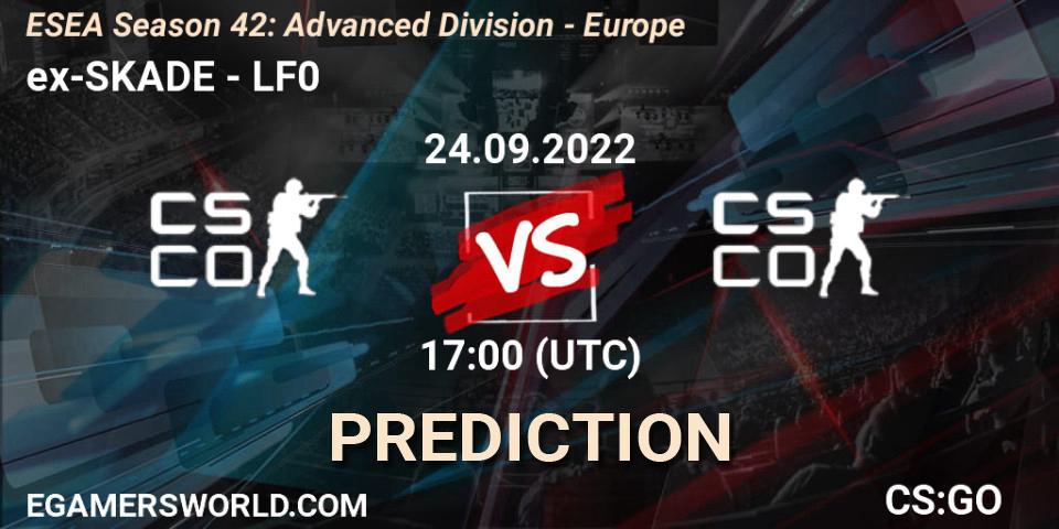 ex-SKADE - LF0: Maç tahminleri. 24.09.22, CS2 (CS:GO), ESEA Season 42: Advanced Division - Europe