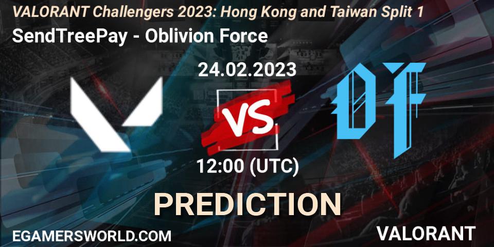 SendTreePay - Oblivion Force: Maç tahminleri. 24.02.2023 at 10:00, VALORANT, VALORANT Challengers 2023: Hong Kong and Taiwan Split 1