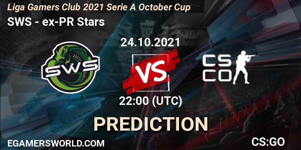 SWS - ex-PR Stars: Maç tahminleri. 24.10.2021 at 22:00, Counter-Strike (CS2), Liga Gamers Club 2021 Serie A October Cup