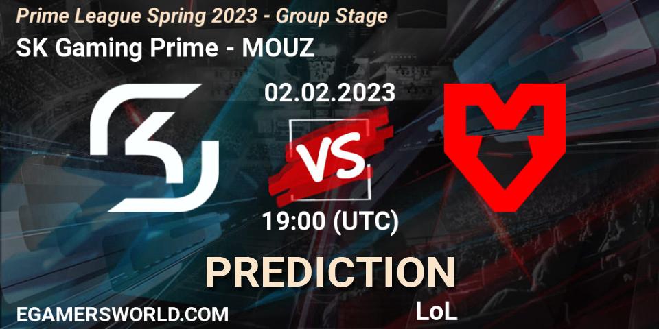 SK Gaming Prime - MOUZ: Maç tahminleri. 02.02.2023 at 19:00, LoL, Prime League Spring 2023 - Group Stage