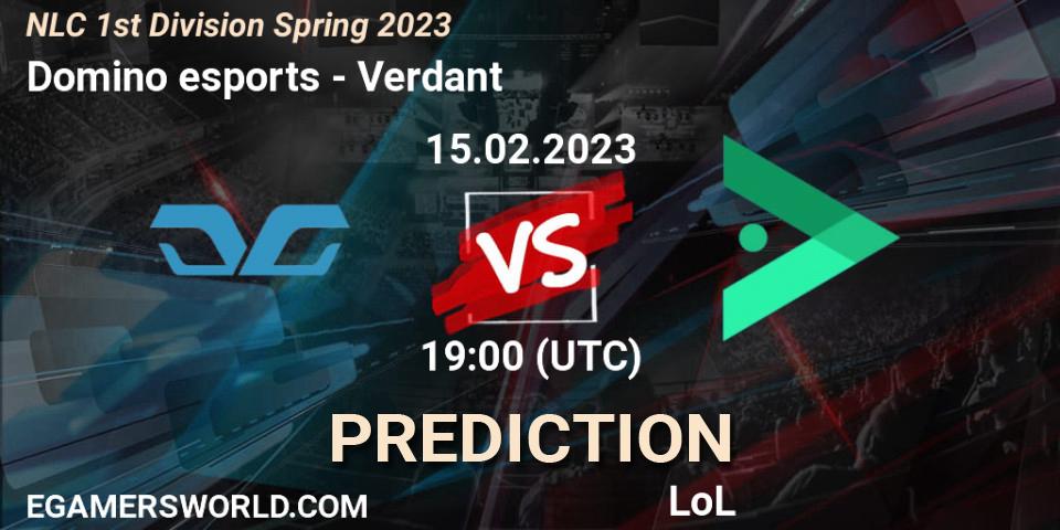 Domino esports - Verdant: Maç tahminleri. 15.02.2023 at 19:00, LoL, NLC 1st Division Spring 2023