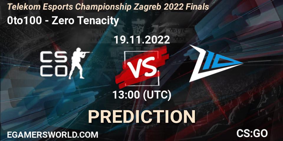 0to100 - Zero Tenacity: Maç tahminleri. 19.11.2022 at 13:40, Counter-Strike (CS2), Telekom eSports Championship 2022