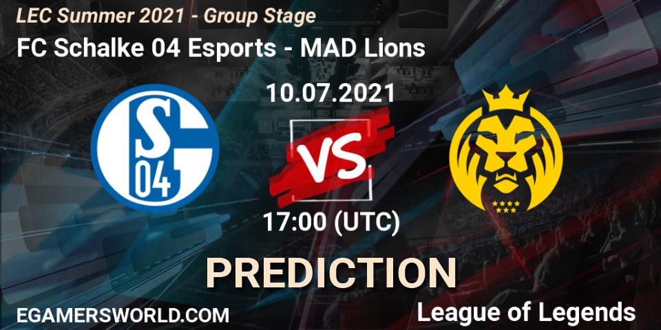 FC Schalke 04 Esports - MAD Lions: Maç tahminleri. 19.06.2021 at 17:00, LoL, LEC Summer 2021 - Group Stage