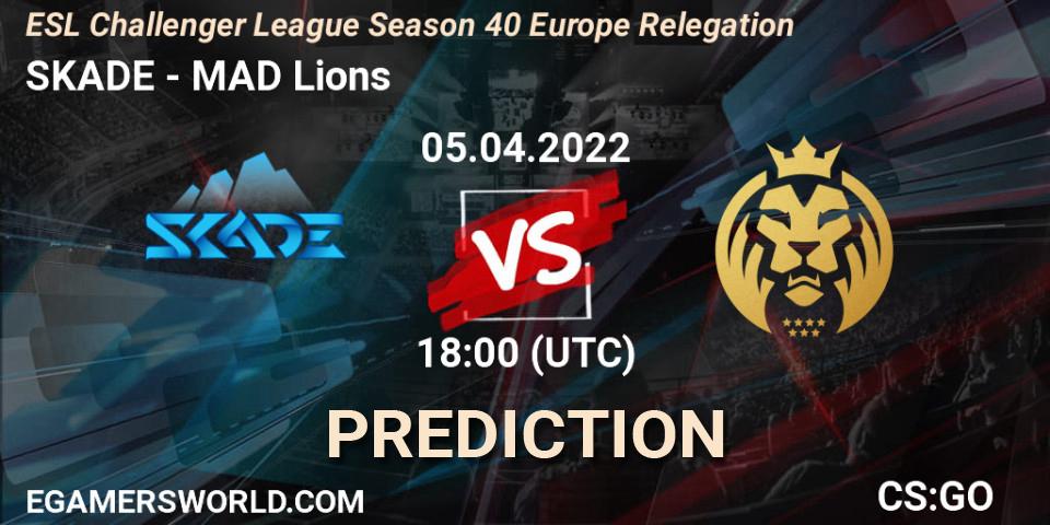 SKADE - MAD Lions: Maç tahminleri. 05.04.2022 at 18:00, Counter-Strike (CS2), ESL Challenger League Season 40 Europe Relegation