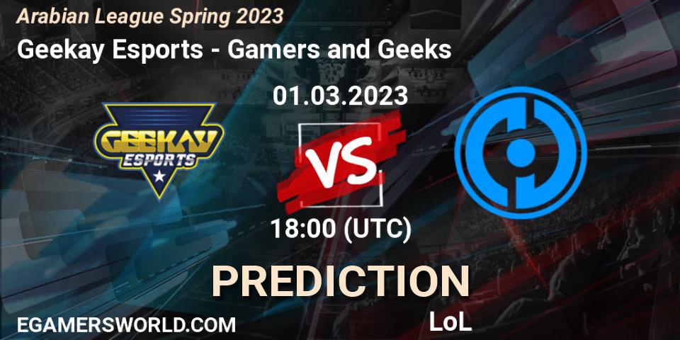 Geekay Esports - Gamers and Geeks: Maç tahminleri. 08.02.2023 at 19:00, LoL, Arabian League Spring 2023