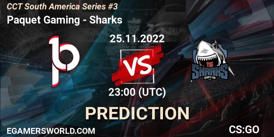 Paquetá Gaming - Sharks: Maç tahminleri. 25.11.2022 at 23:00, Counter-Strike (CS2), CCT South America Series #3