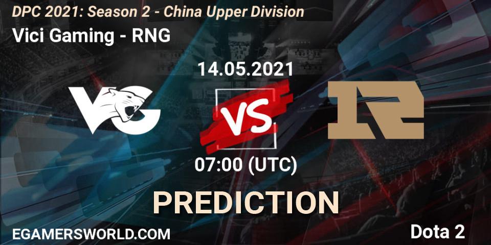 Vici Gaming - RNG: Maç tahminleri. 14.05.2021 at 06:55, Dota 2, DPC 2021: Season 2 - China Upper Division