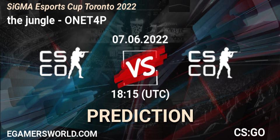 the jungle - ONET4P: Maç tahminleri. 07.06.2022 at 18:15, Counter-Strike (CS2), SiGMA Esports Cup Toronto 2022