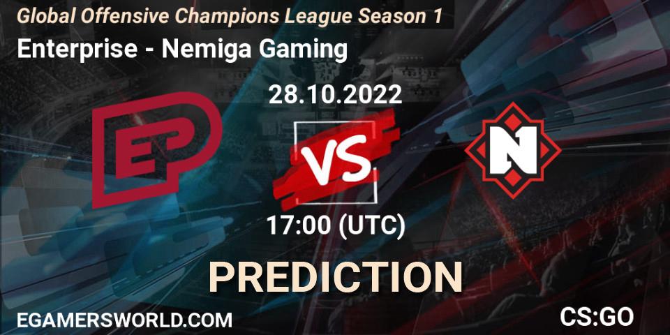 Enterprise - Nemiga Gaming: Maç tahminleri. 28.10.2022 at 19:05, Counter-Strike (CS2), Global Offensive Champions League Season 1