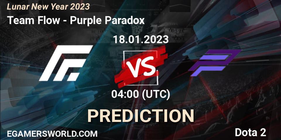Team Flow - Purple Paradox: Maç tahminleri. 18.01.2023 at 04:06, Dota 2, Lunar New Year 2023