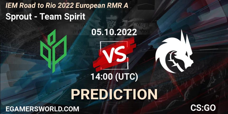 Sprout - Team Spirit: Maç tahminleri. 05.10.22, CS2 (CS:GO), IEM Road to Rio 2022 European RMR A