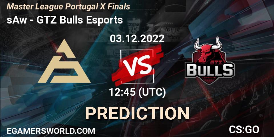 sAw - GTZ Bulls Esports: Maç tahminleri. 03.12.22, CS2 (CS:GO), Master League Portugal Season 10
