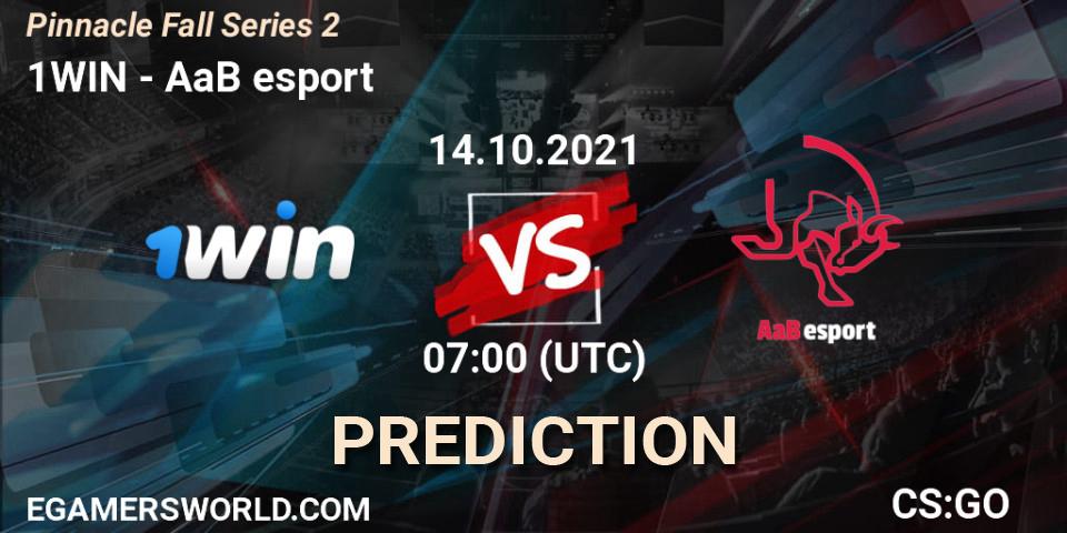 1WIN - AaB esport: Maç tahminleri. 14.10.2021 at 07:00, Counter-Strike (CS2), Pinnacle Fall Series #2