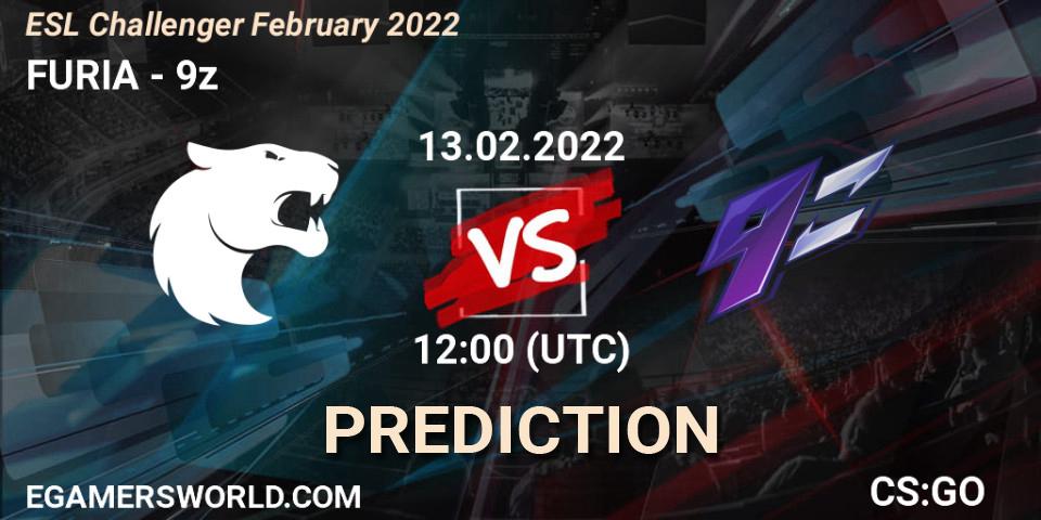 FURIA - 9z: Maç tahminleri. 13.02.2022 at 12:00, Counter-Strike (CS2), ESL Challenger February 2022