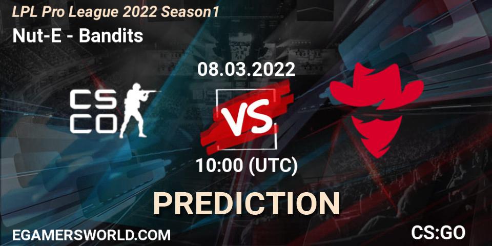 Nut-E Gaming - Bandits: Maç tahminleri. 09.03.2022 at 10:00, Counter-Strike (CS2), LPL Pro League 2022 Season 1