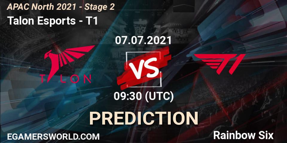 Talon Esports - T1: Maç tahminleri. 07.07.2021 at 09:30, Rainbow Six, APAC North 2021 - Stage 2