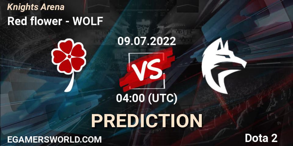 Red flower - WOLF: Maç tahminleri. 09.07.2022 at 04:38, Dota 2, Knights Arena