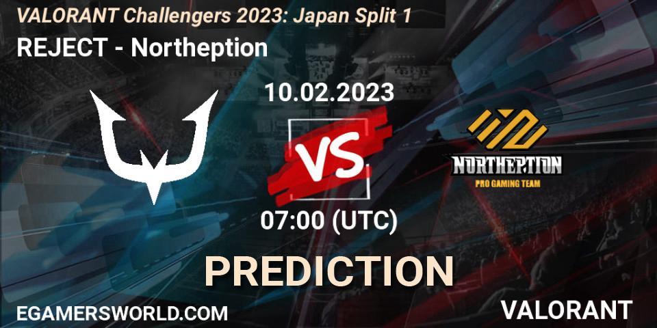 REJECT - Northeption: Maç tahminleri. 10.02.23, VALORANT, VALORANT Challengers 2023: Japan Split 1