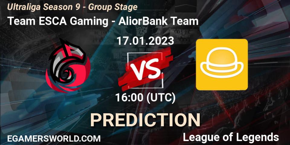 Team ESCA Gaming - AliorBank Team: Maç tahminleri. 17.01.2023 at 16:00, LoL, Ultraliga Season 9 - Group Stage