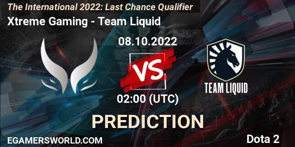 Xtreme Gaming - Team Liquid: Maç tahminleri. 08.10.22, Dota 2, The International 2022: Last Chance Qualifier