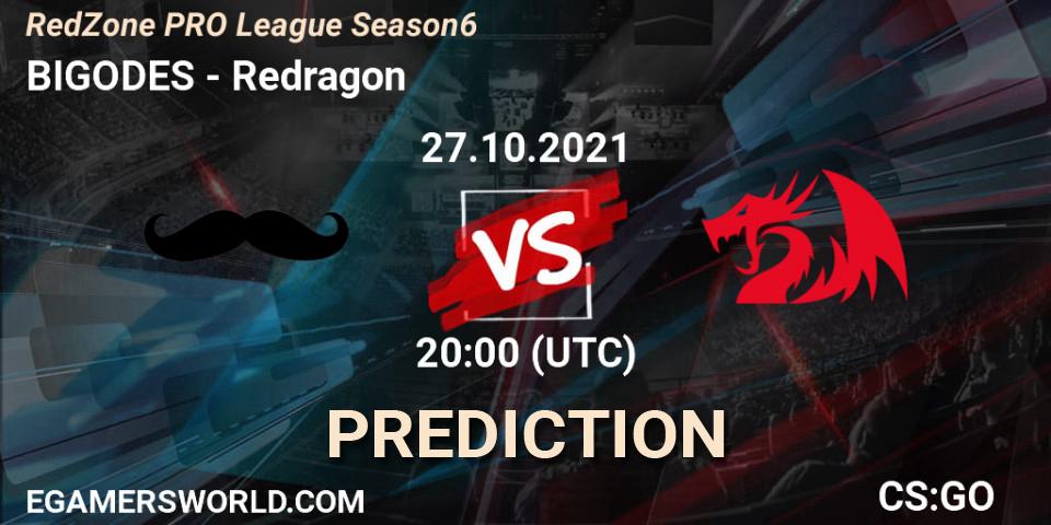 BIGODES - Redragon: Maç tahminleri. 02.11.2021 at 20:00, Counter-Strike (CS2), RedZone PRO League Season 6