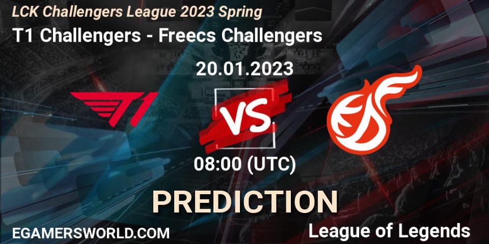 T1 Challengers - Freecs Challengers: Maç tahminleri. 20.01.2023 at 05:00, LoL, LCK Challengers League 2023 Spring