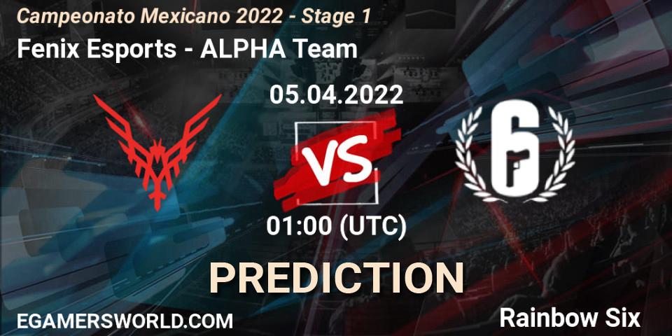 Fenix Esports - ALPHA Team: Maç tahminleri. 05.04.2022 at 01:00, Rainbow Six, Campeonato Mexicano 2022 - Stage 1