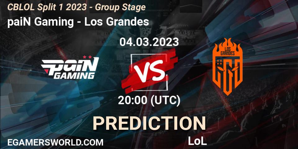 paiN Gaming - Los Grandes: Maç tahminleri. 04.03.2023 at 21:10, LoL, CBLOL Split 1 2023 - Group Stage