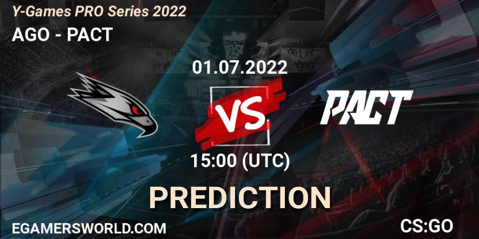 AGO - PACT: Maç tahminleri. 01.07.2022 at 15:00, Counter-Strike (CS2), Y-Games PRO Series 2022