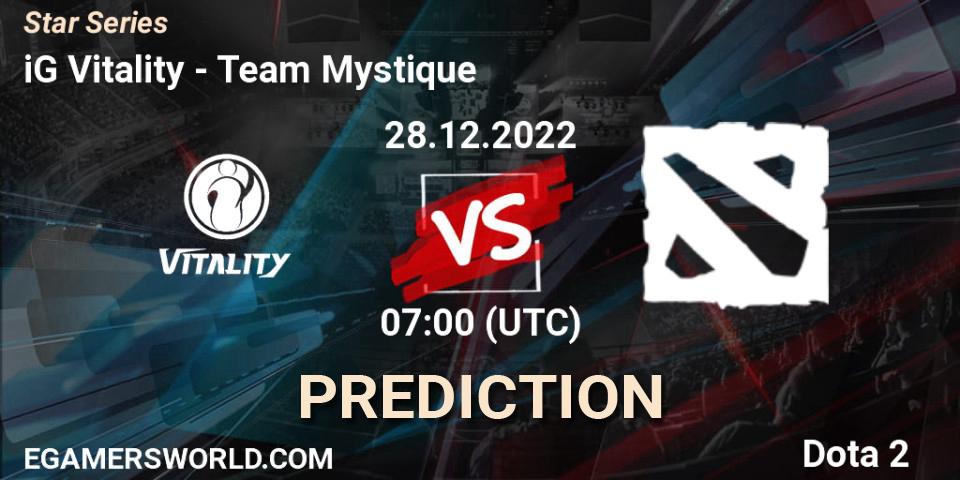 iG Vitality - Team Mystique: Maç tahminleri. 28.12.2022 at 07:03, Dota 2, Star Series