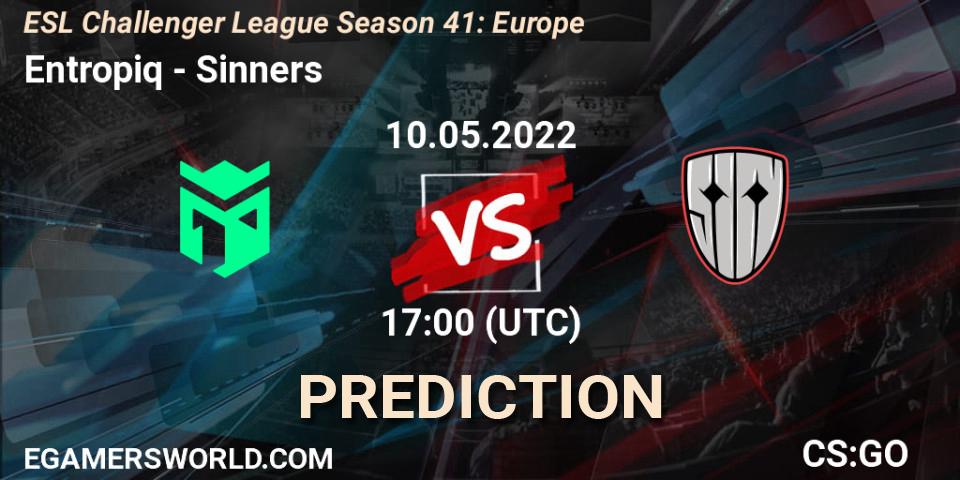 Entropiq - Sinners: Maç tahminleri. 10.05.2022 at 17:00, Counter-Strike (CS2), ESL Challenger League Season 41: Europe