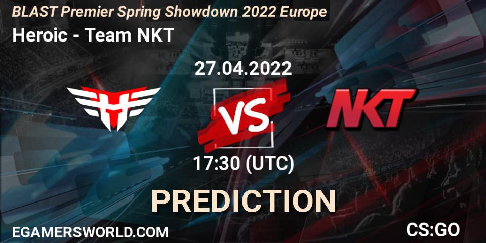 Heroic - Team NKT: Maç tahminleri. 27.04.2022 at 17:45, Counter-Strike (CS2), BLAST Premier Spring Showdown 2022 Europe