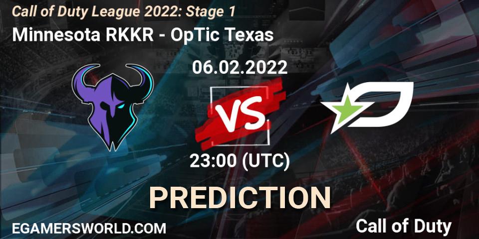 Minnesota RØKKR - OpTic Texas: Maç tahminleri. 06.02.2022 at 23:00, Call of Duty, Call of Duty League 2022: Stage 1