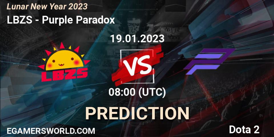 LBZS - Purple Paradox: Maç tahminleri. 19.01.23, Dota 2, Lunar New Year 2023