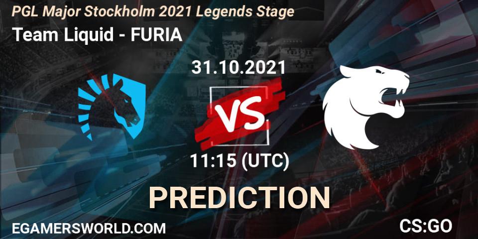 Team Liquid - FURIA: Maç tahminleri. 31.10.2021 at 11:15, Counter-Strike (CS2), PGL Major Stockholm 2021 Legends Stage