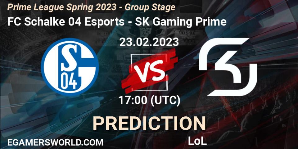 FC Schalke 04 Esports - SK Gaming Prime: Maç tahminleri. 23.02.23, LoL, Prime League Spring 2023 - Group Stage