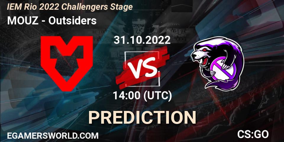 MOUZ - Outsiders: Maç tahminleri. 31.10.2022 at 14:00, Counter-Strike (CS2), IEM Rio 2022 Challengers Stage