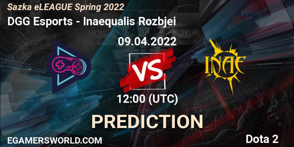DGG Esports - Inaequalis Rozbíječi: Maç tahminleri. 09.04.2022 at 12:30, Dota 2, Sazka eLEAGUE Spring 2022