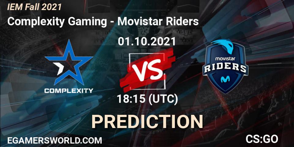 Complexity Gaming - Movistar Riders: Maç tahminleri. 01.10.2021 at 18:40, Counter-Strike (CS2), IEM Fall 2021: Europe RMR