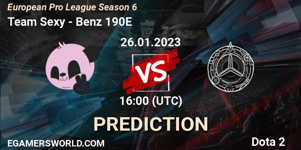 Team Sexy - Benz 190E: Maç tahminleri. 26.01.23, Dota 2, European Pro League Season 6