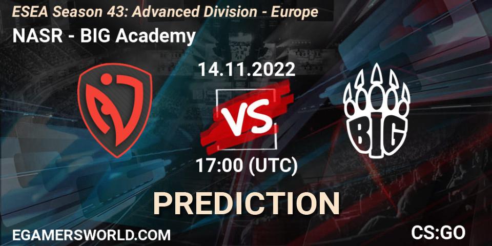 NASR - BIG Academy: Maç tahminleri. 14.11.22, CS2 (CS:GO), ESEA Season 43: Advanced Division - Europe